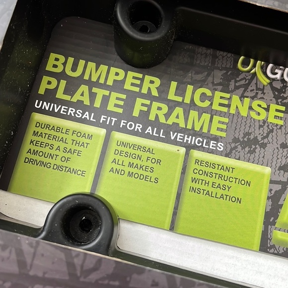 Oxgord Bumper License Plate Frame Universal Fit For All Vehicles Durable Foam - Picture 3 of 6